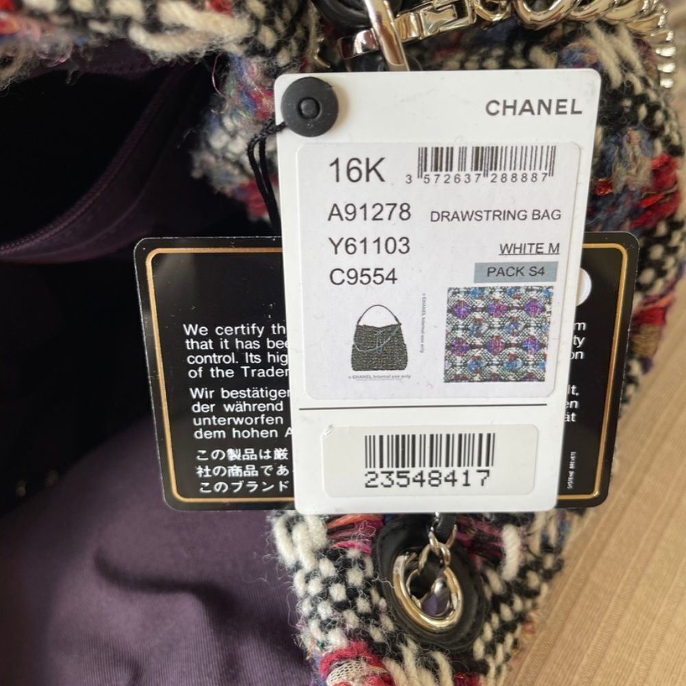 Chanel Drawstring Bucket Bag Tweed - Picture 8 of 8